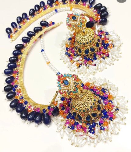 MeenaKari Purple Jhumka Earings